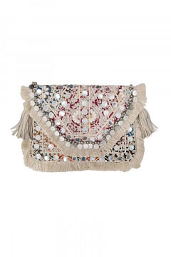 Buy Off white embroidered clutch by Vipul Shah Bags at Aashni and